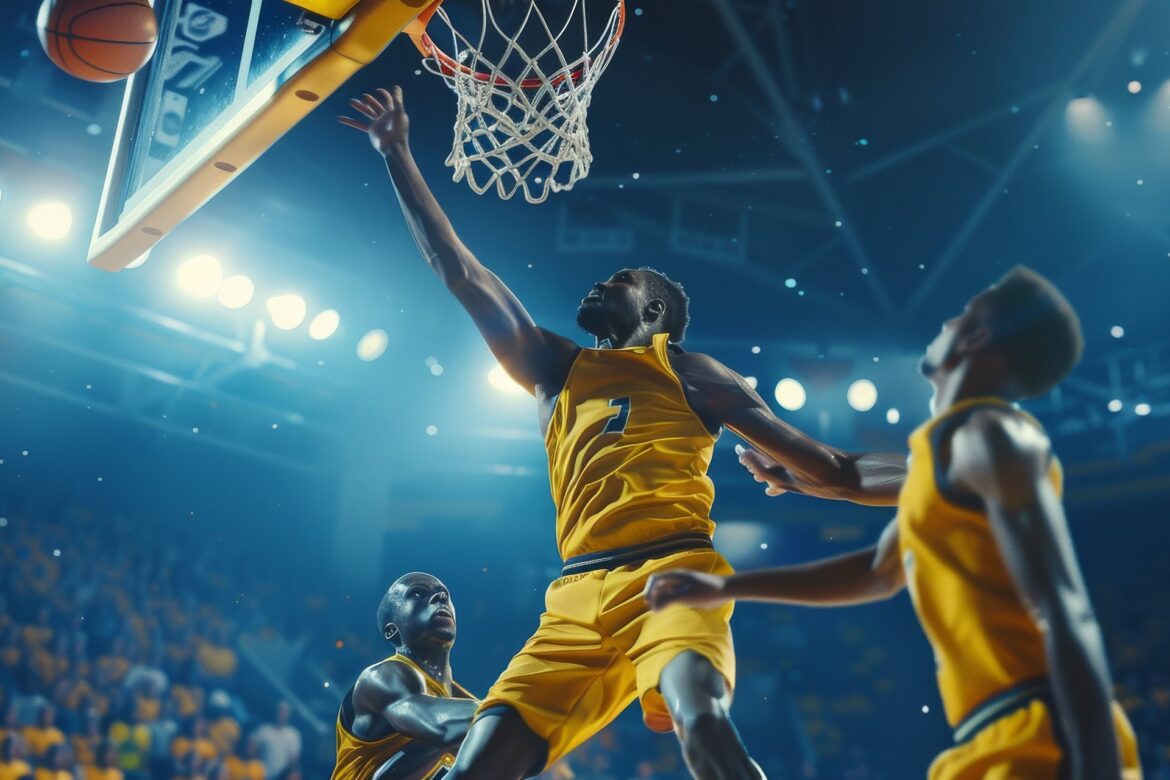 On the live TV channel, the yellow team defense player steals th